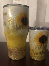 Load image into Gallery viewer, MOMMY AND ME GLITTER SUNSHINE TUMBLER SET