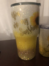 Load image into Gallery viewer, MOMMY AND ME GLITTER SUNSHINE TUMBLER SET