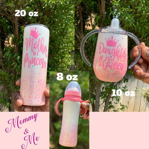 Mommy and Me Queen and Daughter Tumbler Set